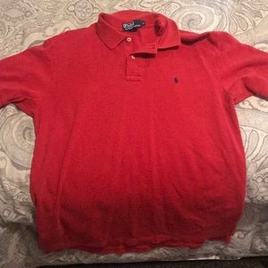 Men’s red polo